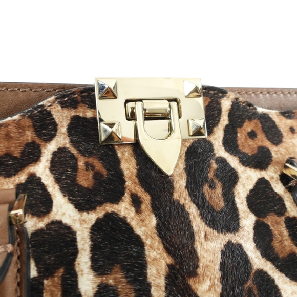 Sale⏰Gorgeous Valentino Rockstud leopard- Rare 3in1 wear - Picture 15 of 16